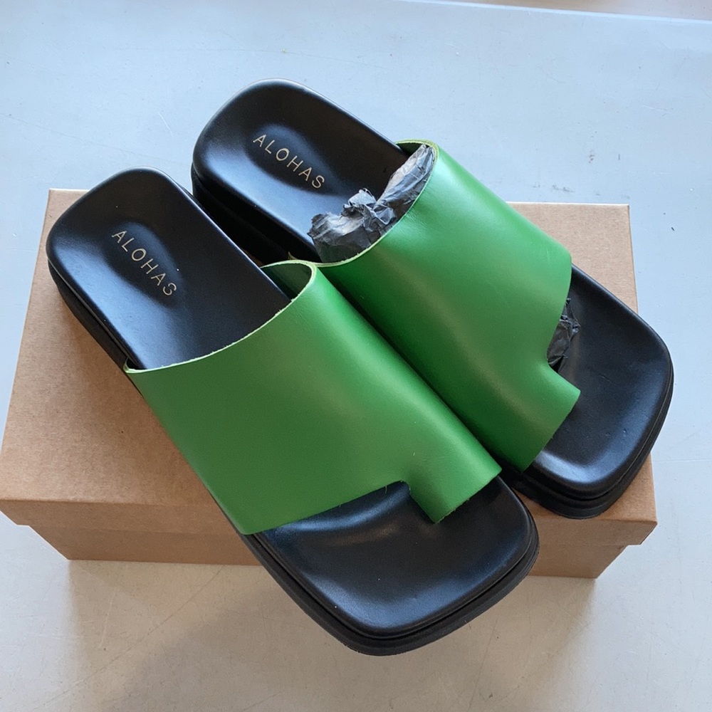 Alohas Toe Ring Flop Evergreen Size 9